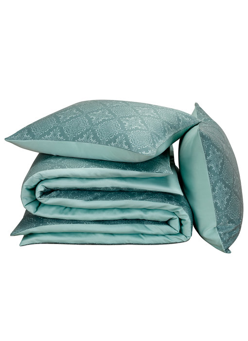 De Witte Lietaer Dekbedovertrek Katoen Satijn Rosemary Goblin Blue 260 x 240 cm