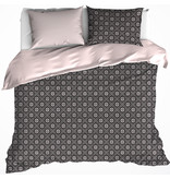 De Witte Lietaer Housse de couette Coton Satin Primrose - Lits Jumeaux - 240 x 220 cm - Noir