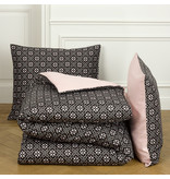 De Witte Lietaer Housse de couette Coton Satin Primrose - Lits Jumeaux - 240 x 220 cm - Noir