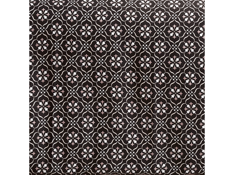 De Witte Lietaer Bettbezug Baumwollsatin Primerose - Single - 140 x 200/220 cm - schwarz