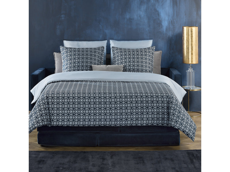 De Witte Lietaer Housse de couette Cotton Satin Nickel - Simple - 140 x 200/220 cm - Bleu