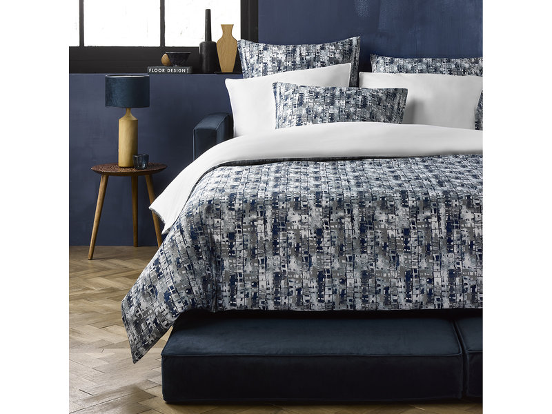 De Witte Lietaer Housse de couette Cotton Jenga - Taille de l'hôtel - 260 x 220 cm - Bleu