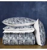 De Witte Lietaer Housse de couette Satin de Coton Jenga - Double -200 x 200/220 cm - Bleu