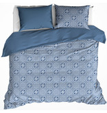 De Witte Lietaer Dekbedovertrek Katoen Henna Blue Horizon - Hotelmaat - 260 x 240 cm - Blauw