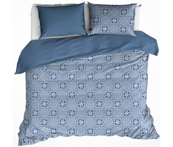 De Witte Lietaer Housse de couette Coton Satin Henna Blue Horizon 260 x 240 cm