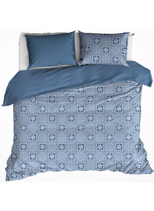 De Witte Lietaer Bettbezug Baumwolle Satin Henna Blue Horizon 260 x 240 cm
