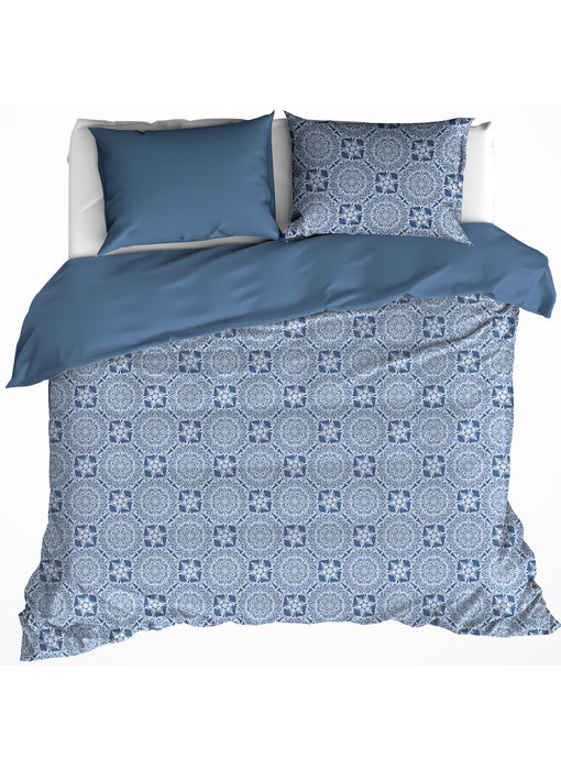 De Witte Lietaer Duvet cover Cotton Satin Henna Blue Horizon 260 x 240 cm