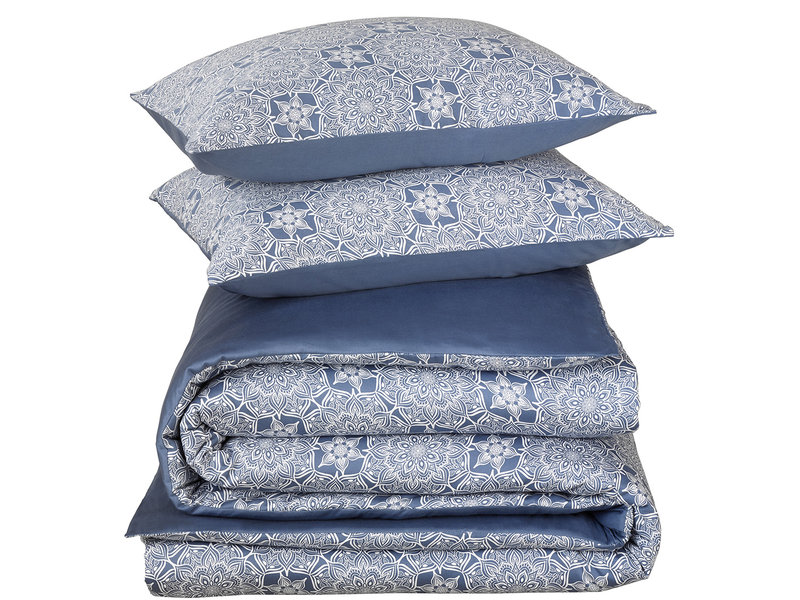 De Witte Lietaer Duvet cover Cotton Henna Blue Horizon - Hotel size - 260 x 240 cm - Blue