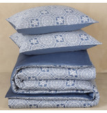 De Witte Lietaer Duvet cover Cotton Satin Henna - Lits Jumeaux - 240 x 220 cm - Blue