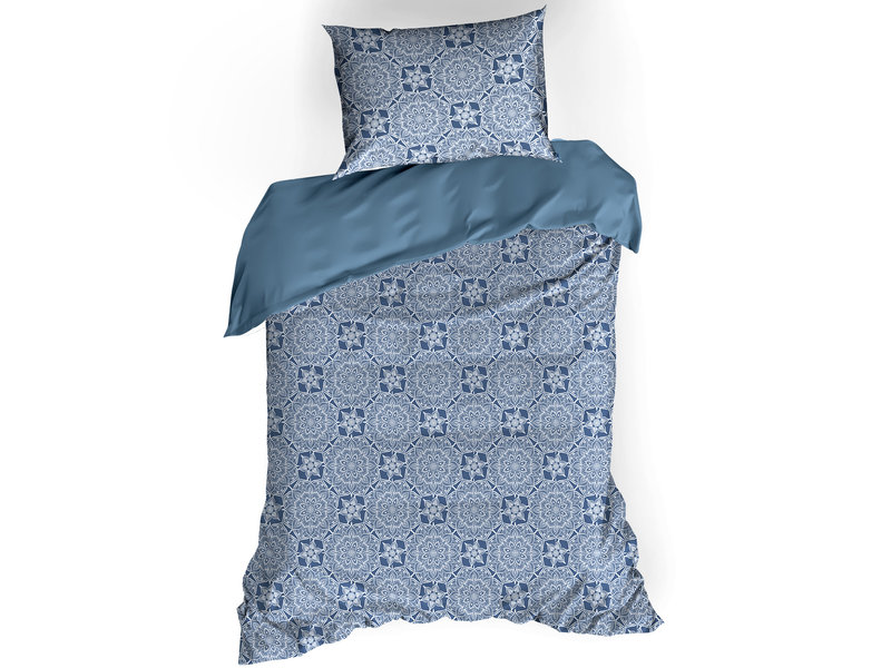De Witte Lietaer Bettbezug Cotton Satin Henna - Single - 140 x 200/220 cm - Blau