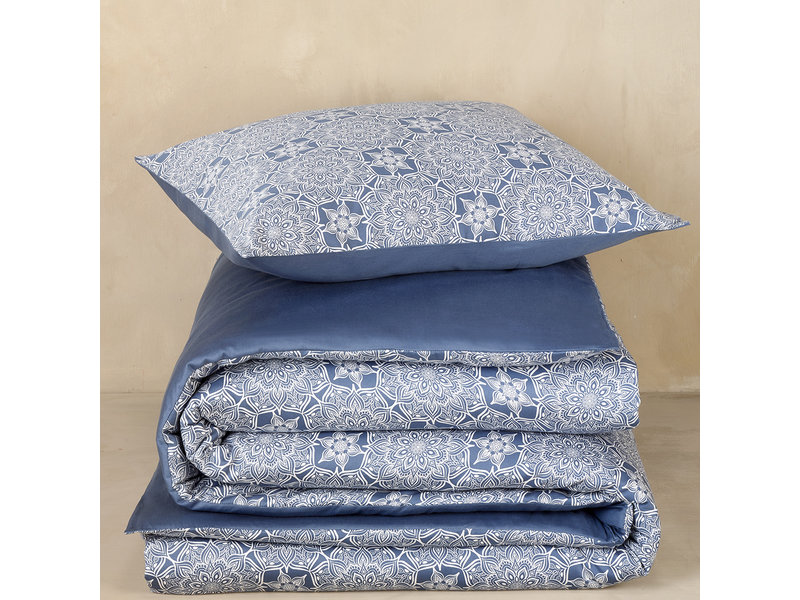 De Witte Lietaer Bettbezug Cotton Satin Henna - Single - 140 x 200/220 cm - Blau