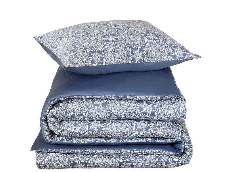 De Witte Lietaer Bettbezug Cotton Satin Henna - Single - 140 x 200/220 cm - Blau