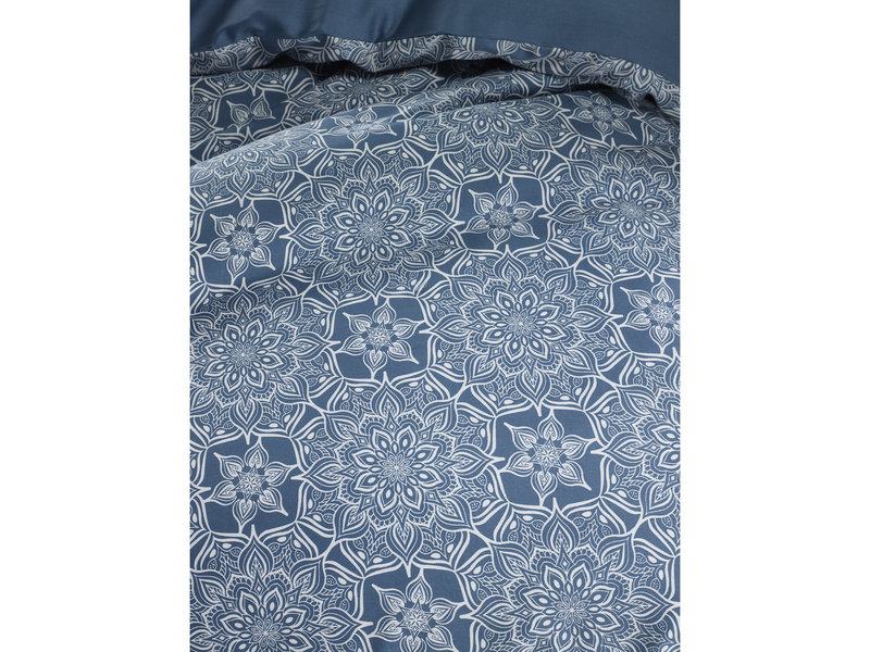 De Witte Lietaer Housse de couette Satin de Coton Henné - Simple - 140 x 200/220 cm - Bleu