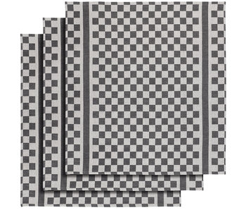 De Witte Lietaer Tea towel Groom-A Black 3 pieces 65 x 70 cm