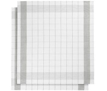 De Witte Lietaer Geschirrtuch Glastuch Mixte Grey 2 Stück 68 x 68 cm