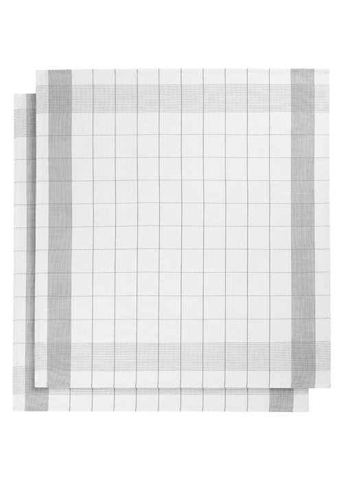 De Witte Lietaer Geschirrtuch Glastuch Mixte Grey 2 Stück 68 x 68 cm