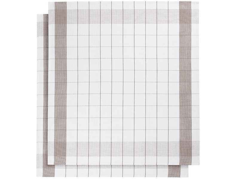 De Witte Lietaer Torchon Torchon en verre - 2 pièces - 68 x 68 cm - Coton Lin