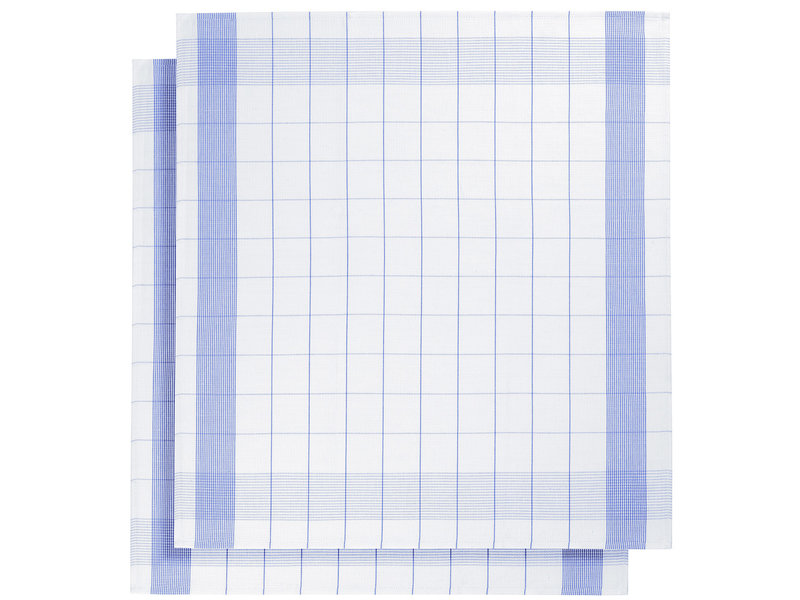 De Witte Lietaer Geschirrtuch Glastuch Mixte Blue 2 Stück 68 x 68 cm