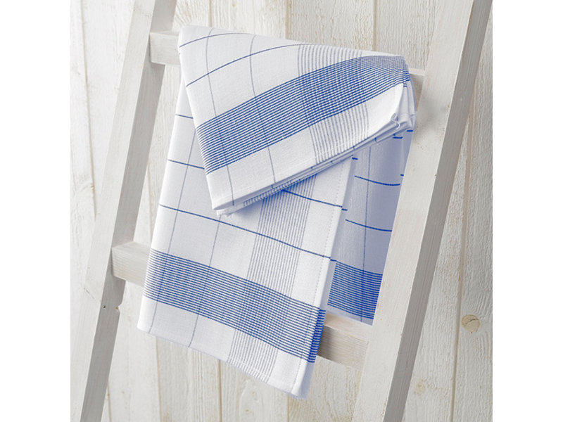 De Witte Lietaer Tea towel Glass towel Mixte Blue 2 pieces 68 x 68 cm