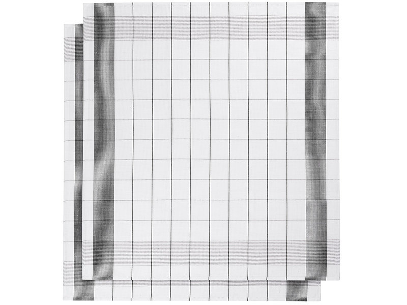 De Witte Lietaer Torchon Torchon en verre - 2 pièces - 68 x 68 cm - Coton Lin