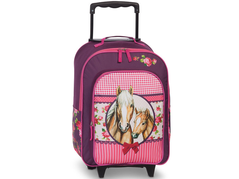 Fabrizio Trolley Horses 42 x 32 x 16/21 cm - Pink