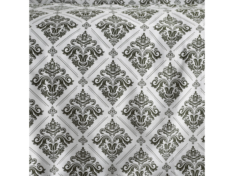 De Witte Lietaer Housse de couette Coton Satin Byzantine - Simple - 140 x 200/220 cm - Vert