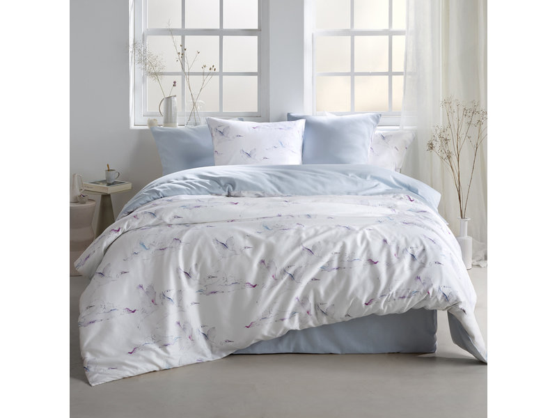 De Witte Lietaer Housse de couette Cotton Satin Ave - Taille de l'hôtel - 260 x 240 cm - Blanc