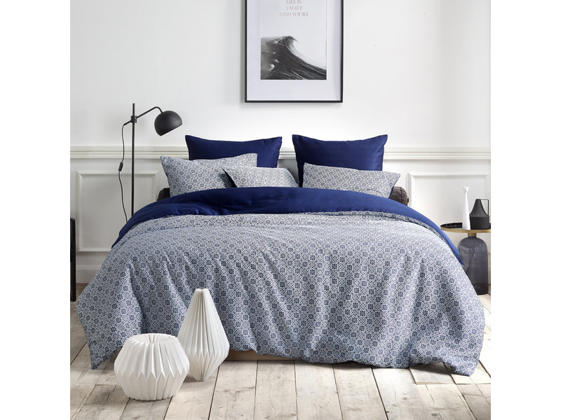 De Witte Lietaer Bettbezug Cotton Satin Eloise - Hotelgröße - 260 x 240 cm - Blau