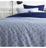 De Witte Lietaer Housse de couette Coton Satin Eloise - Taille de l'hôtel - 260 x 240 cm - Bleu