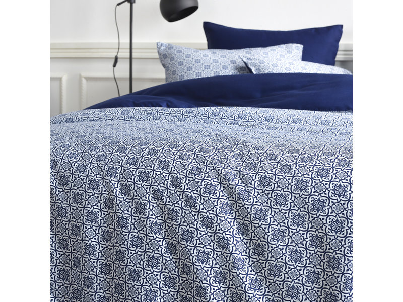 De Witte Lietaer Bettbezug Cotton Satin Eloise - Hotelgröße - 260 x 240 cm - Blau