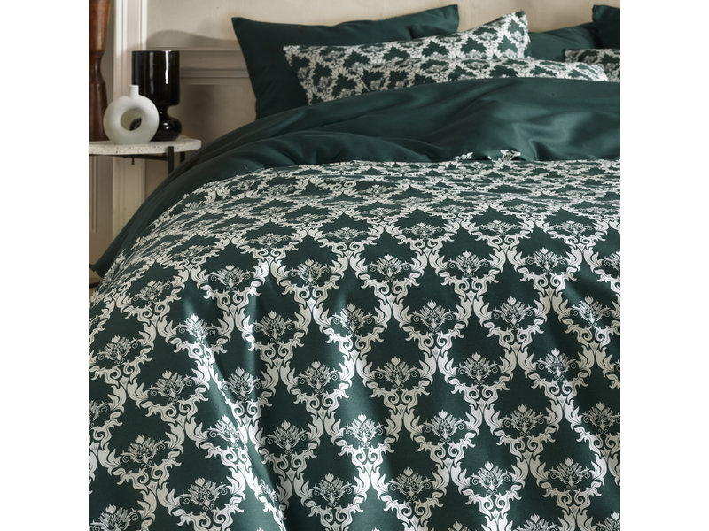 De Witte Lietaer Duvet cover Cotton Satin Rococo - Double - 200 x 200/220 cm - Green