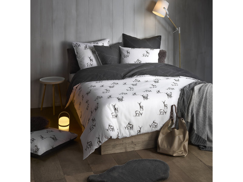 De Witte Lietaer Duvet cover Antelope - Single - 140 x 200/220 cm - Gray