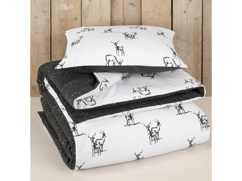 De Witte Lietaer Duvet cover Antelope - Single - 140 x 200/220 cm - Gray