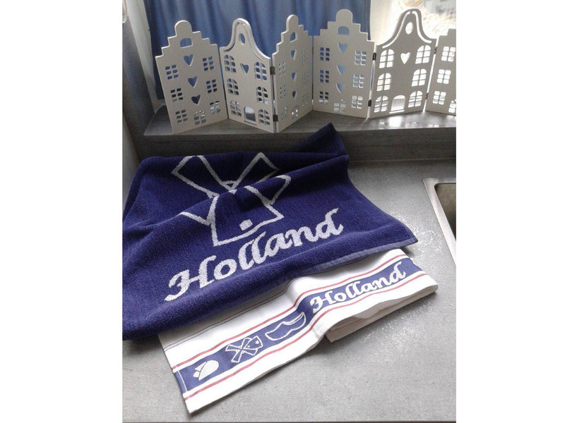 De Witte Lietaer Theedoek Holland Rood/wit/blauw - 1x 65x65cm  1x 50x55cm - Katoen