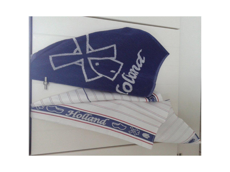 De Witte Lietaer Torchon Hollande Rouge/blanc/bleu - 1x 65x65cm 1x 50x55cm - Coton