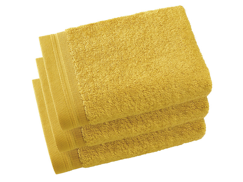 De Witte Lietaer Guest towels Contessa Ocher 40 x 60 cm - 3 pieces - Cotton