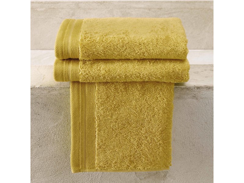 De Witte Lietaer Guest towels Contessa Ocher 40 x 60 cm - 3 pieces - Cotton