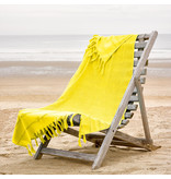 De Witte Lietaer De Witte Lietaer Hamam beach towel with flosses Fjara yellow 100x180