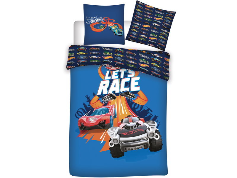 Hot Wheels Duvet cover Let's Race - Single - 140 x 200 cm - Polyester