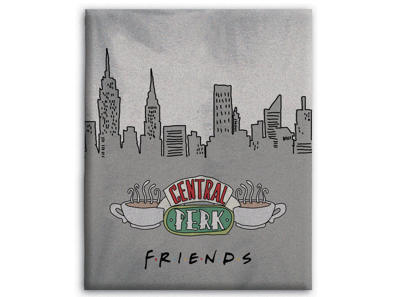 Friends Fleecedecke Central Perk - 130 x 160 cm - Hellgrau