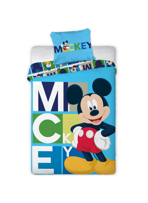 Disney Mickey Mouse Bettbezug Blöcke 140 x 200 Polyester