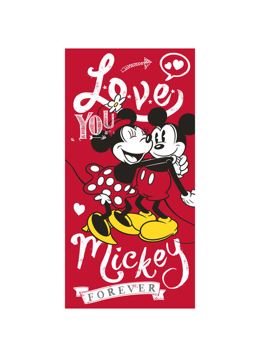 Disney Minnie & Mickey Mouse Serviette de plage Forever 70 x 140 Coton