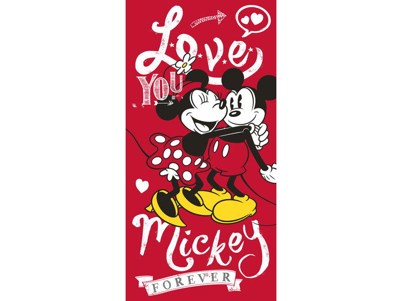 Disney Minnie & Mickey Mouse Beach towel Forever -70 x 140 cm - Cotton