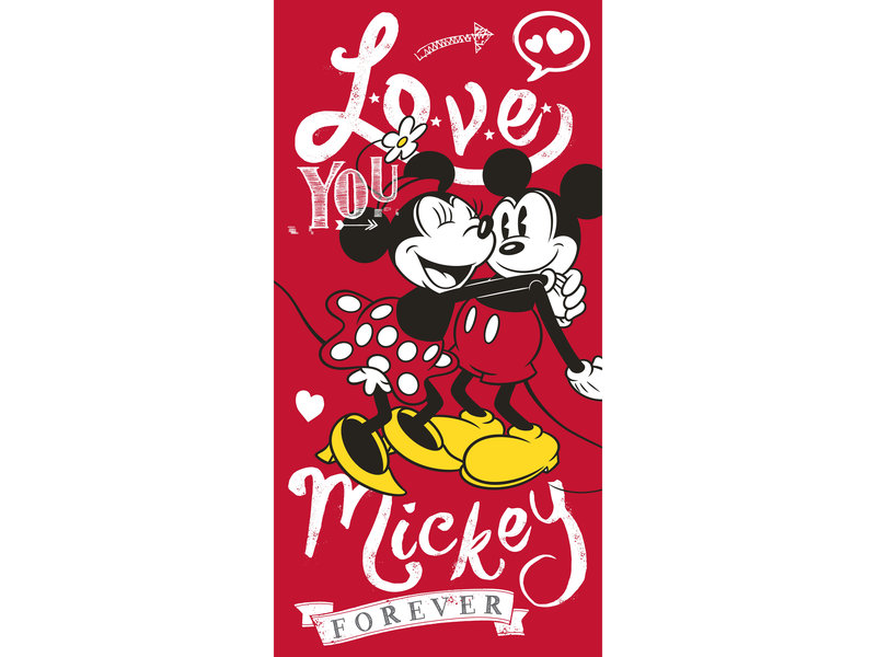 Disney Minnie & Mickey Mouse Serviette de plage Forever -70 x 140 cm - Coton