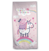 Peppa Pig Serviette de plage 2 en 1 + Gymbag - 70 x 140 cm + 43 x 32 cm - Polyester