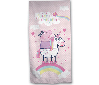 Peppa Pig Serviette de plage 2 en 1 + Gymbag 70 x 140 Polyester