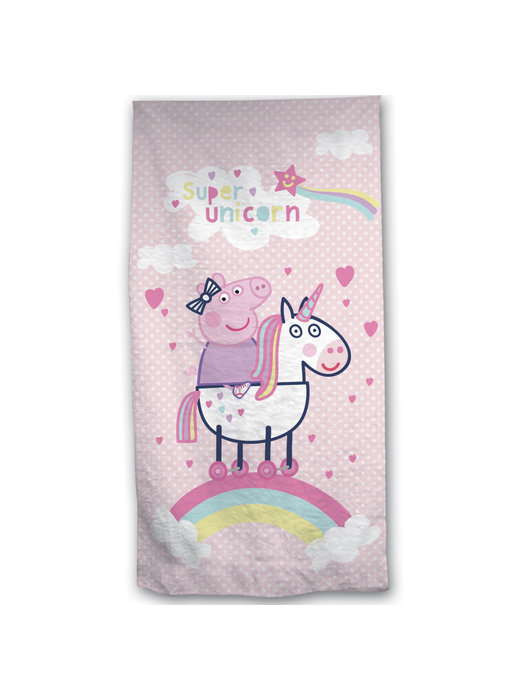 Peppa Pig 2-in-1 Strandlaken + Gymbag 70 x 140  Polyester