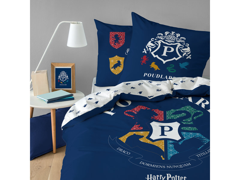 Harry Potter Dekbedovertrek Blason- Eenpersoons - 140  x 200 cm - Katoen
