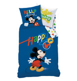 Disney Mickey Mouse Dekbedovertrek Happy - Eenpersoons - 140  x 200 cm - Katoen