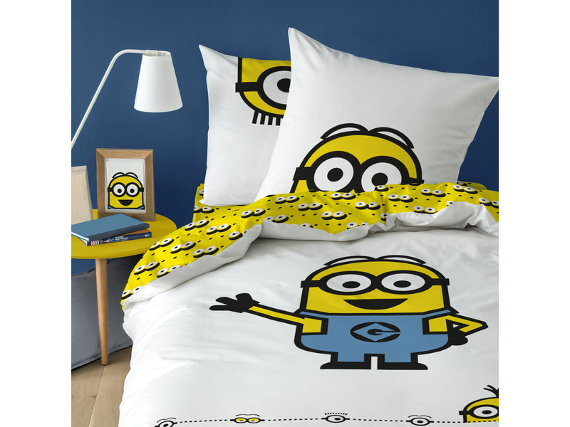 Minions Dekbedovertrek Eyes - Eenpersoons - 140  x 200 cm - Katoen